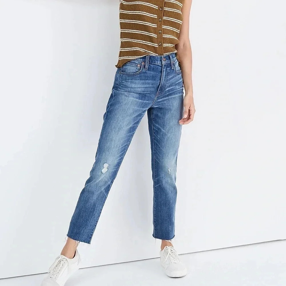 Madewell The‎ High-Rise Slim Crop BoyJean Size 24